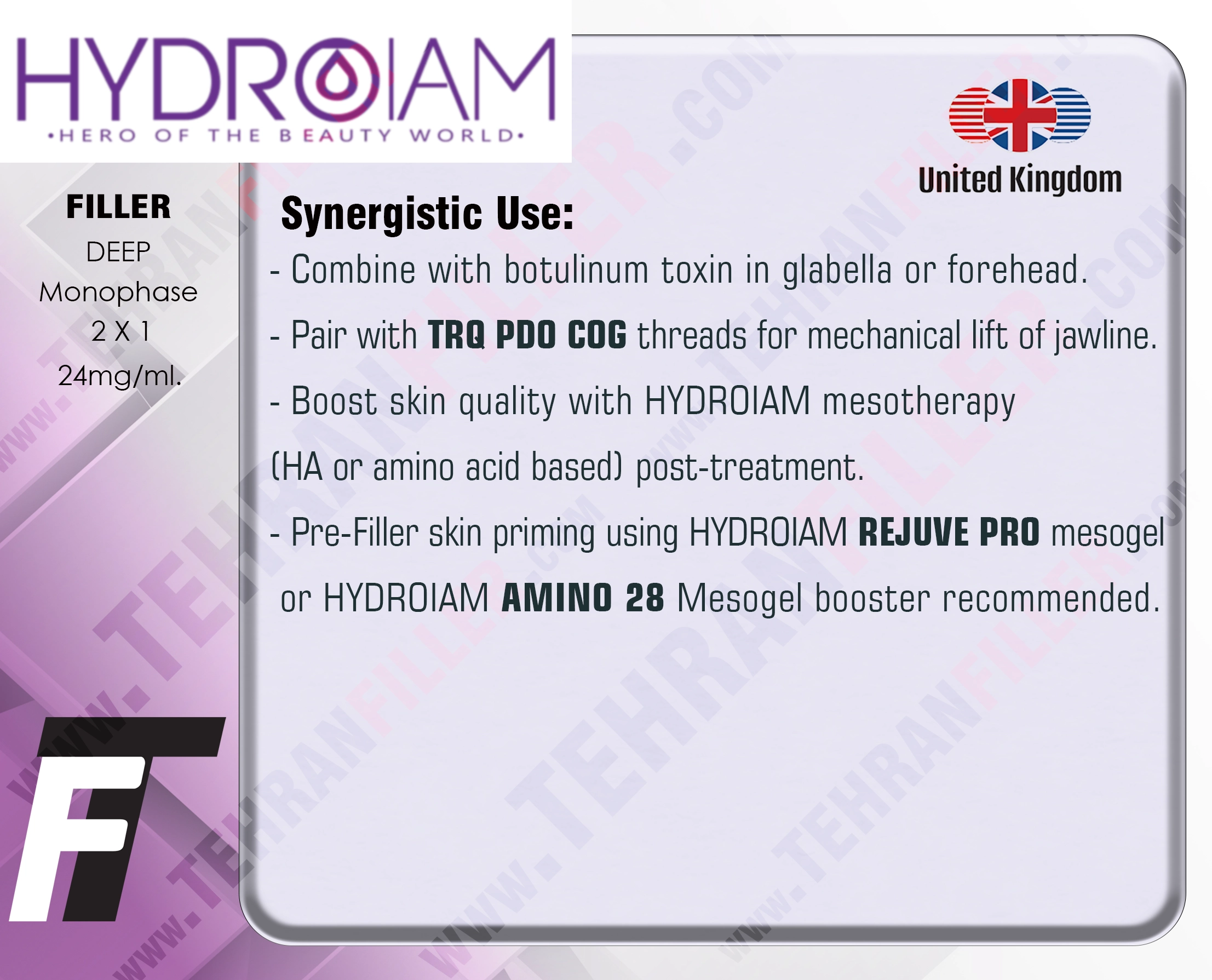 514-فیلر HYDROIAM FILLER DEEP 2ml دو سرنگ یک میل #514 - تصویر 2