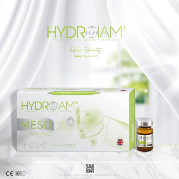 #613 مزوژل HYDROIAM MESO GEL AMINO18 پنج میل ویال-10عدد+یک عددهدیه