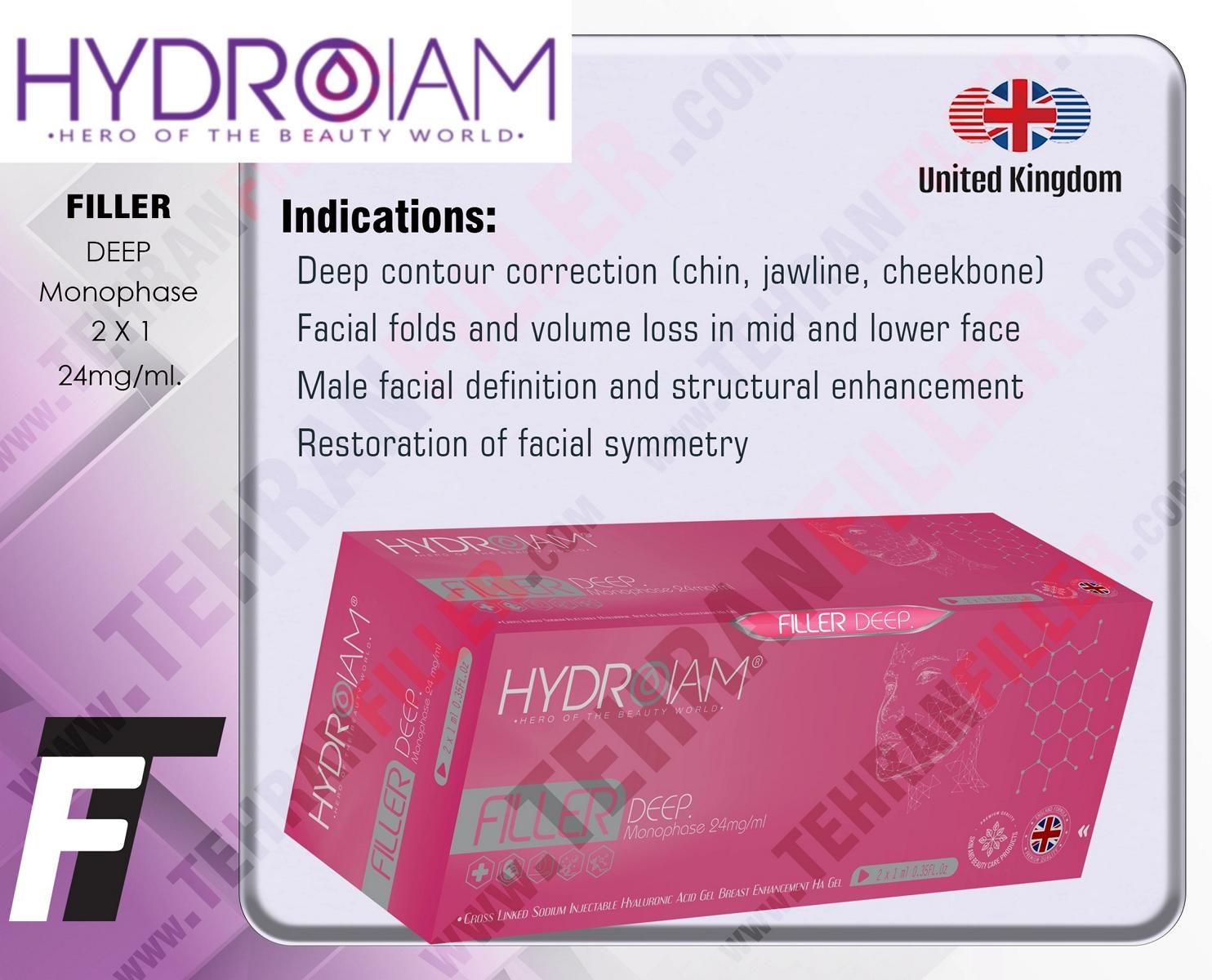 514-فیلر HYDROIAM FILLER DEEP 2ml دو سرنگ یک میل #514 - تصویر 3