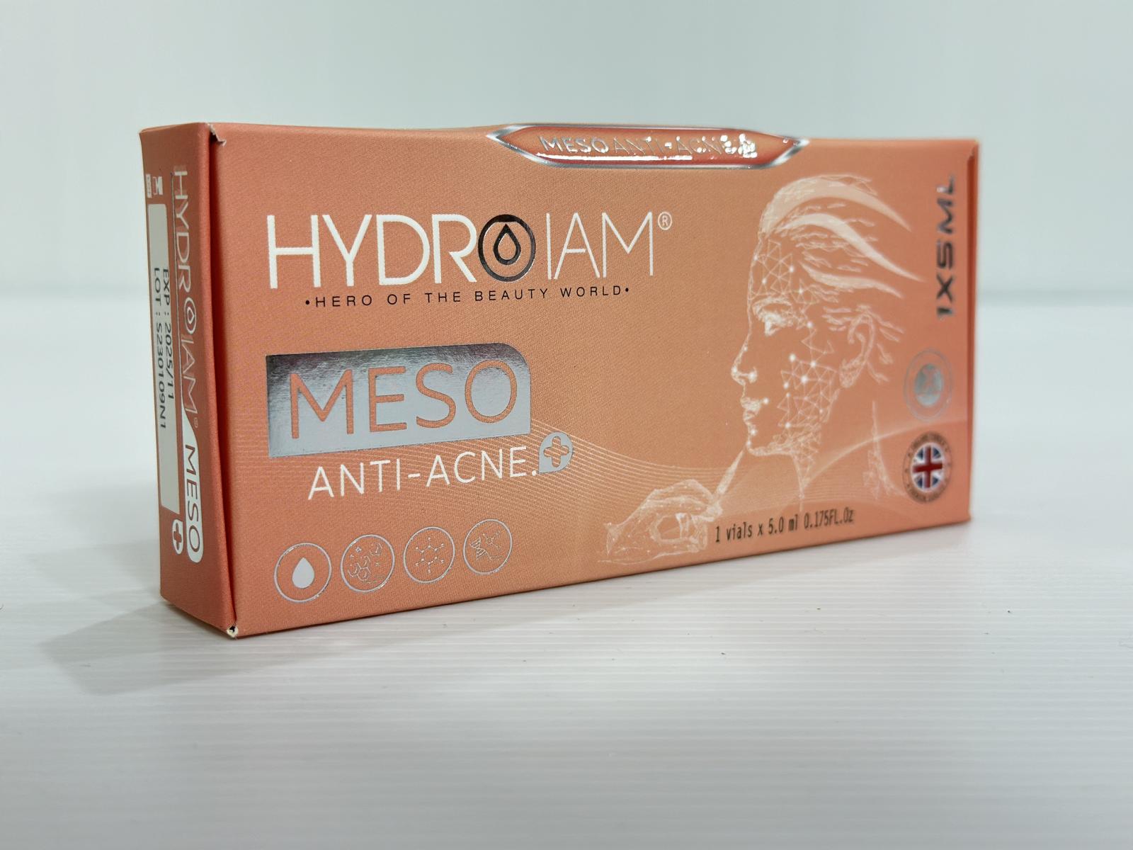 #616 پنج عددمزوژل آنتی آکنه+ یک عدد هدیه Meso Anti Acne HYDROIAM ویال پنج میل - تصویر 3