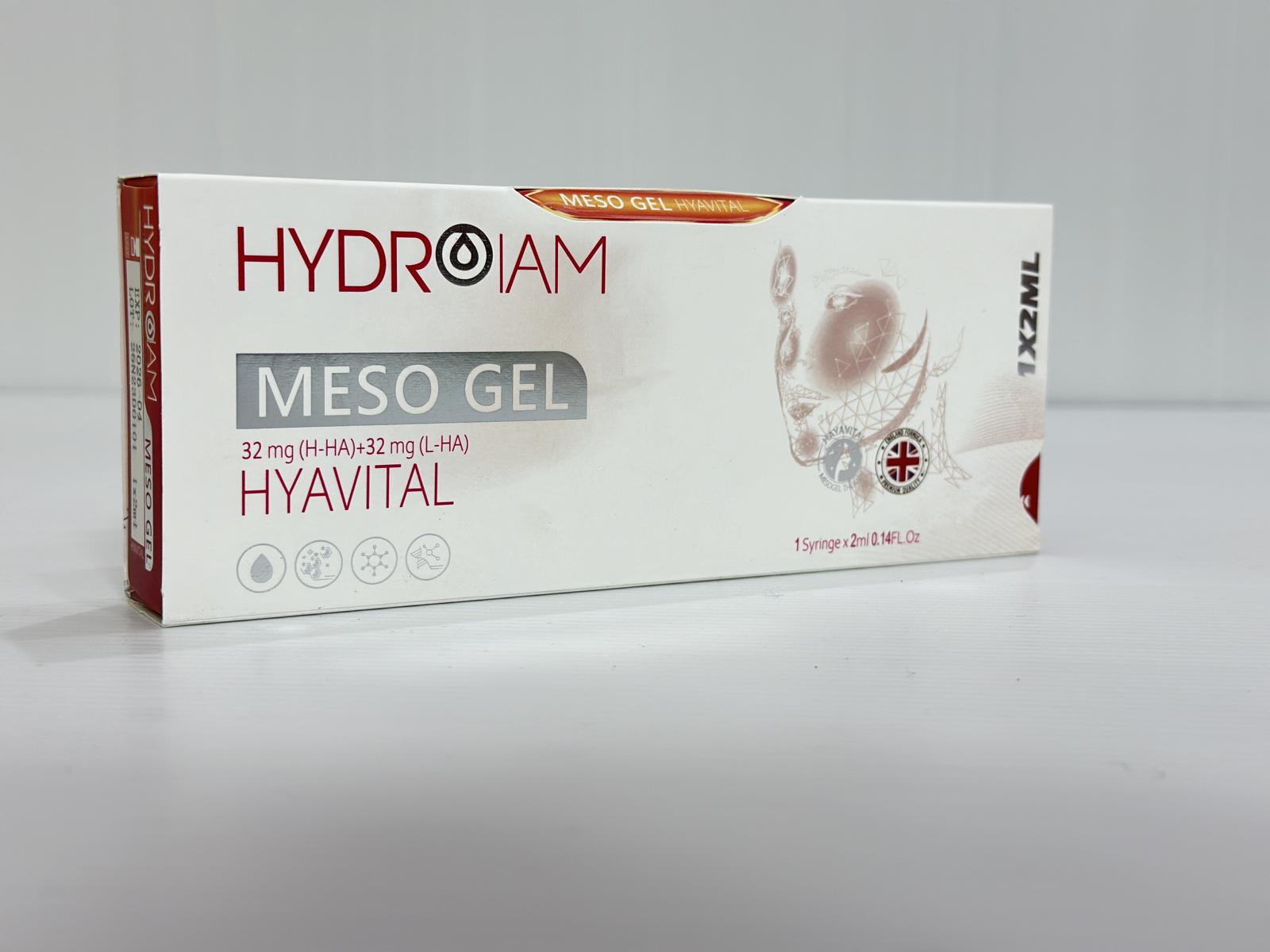 #611 مزوژل HYDROIAM MESO GEL HYAVITAL سرنگ 2میل - تصویر 2